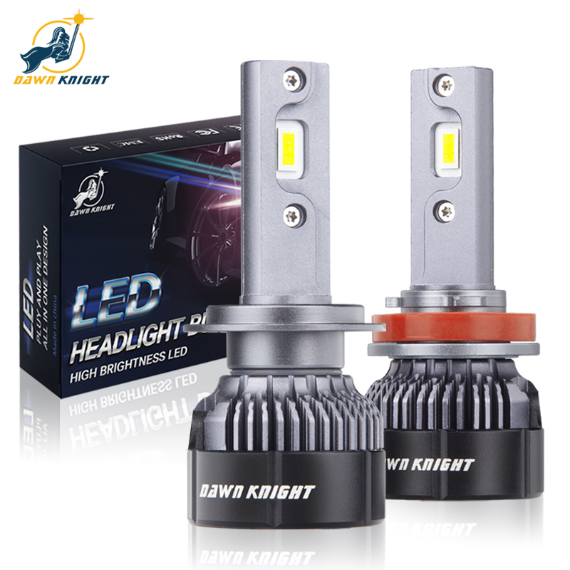 DAWNKNIGHT K5C Mini 40W H7 H4 Versione a lunga durata Lampadina per fari a Led 4300K K6C Led HB3 H11 Lampadina H1 HB4 Luci a Led per auto 12V