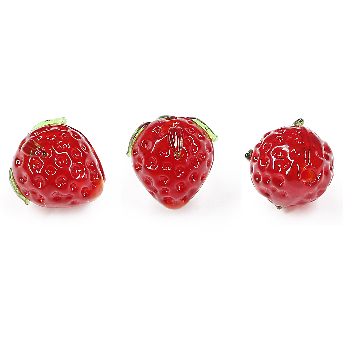 1/10pc bonito morango cristal vidro lampwork solto artesanato contas para mulheres decration jewerly fazendo artesanal pulseira brinco