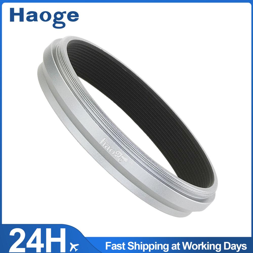 Haoge Lens Filter Adapter Ring Voor Fujifilm X100vi X 100V 49Mm Uv Cpl AR-X100 Zilver