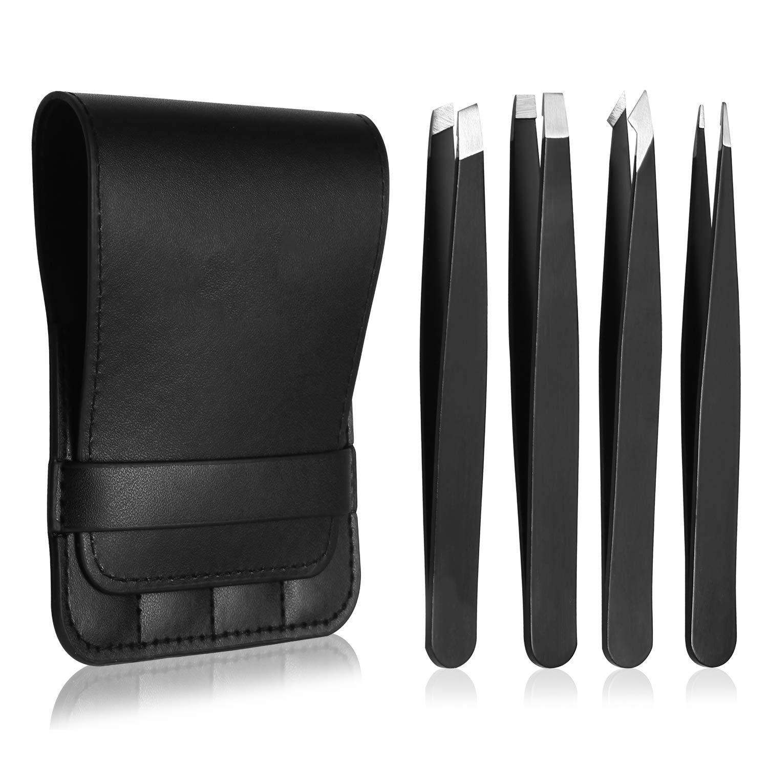 Pincetset 3-4 stuks Premium roestvrijstalen wenkbrauwprecisie pincet met scherpe punt voor ingegroeid lichaam en gezichtsontharing