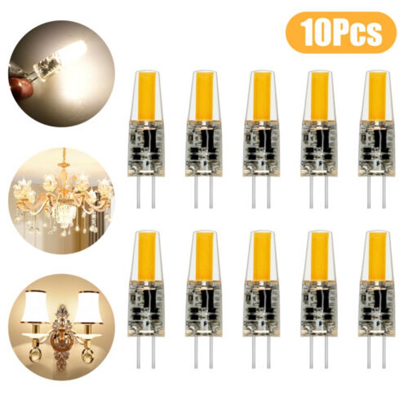10 個の新しい調光可能なミニ G4 LED COB ランプ 6 ワット電球 AC DC 12 V 220 V キャンドルライト交換 30 ワット 40 ワットハロゲンシャンデリアスポットライト
