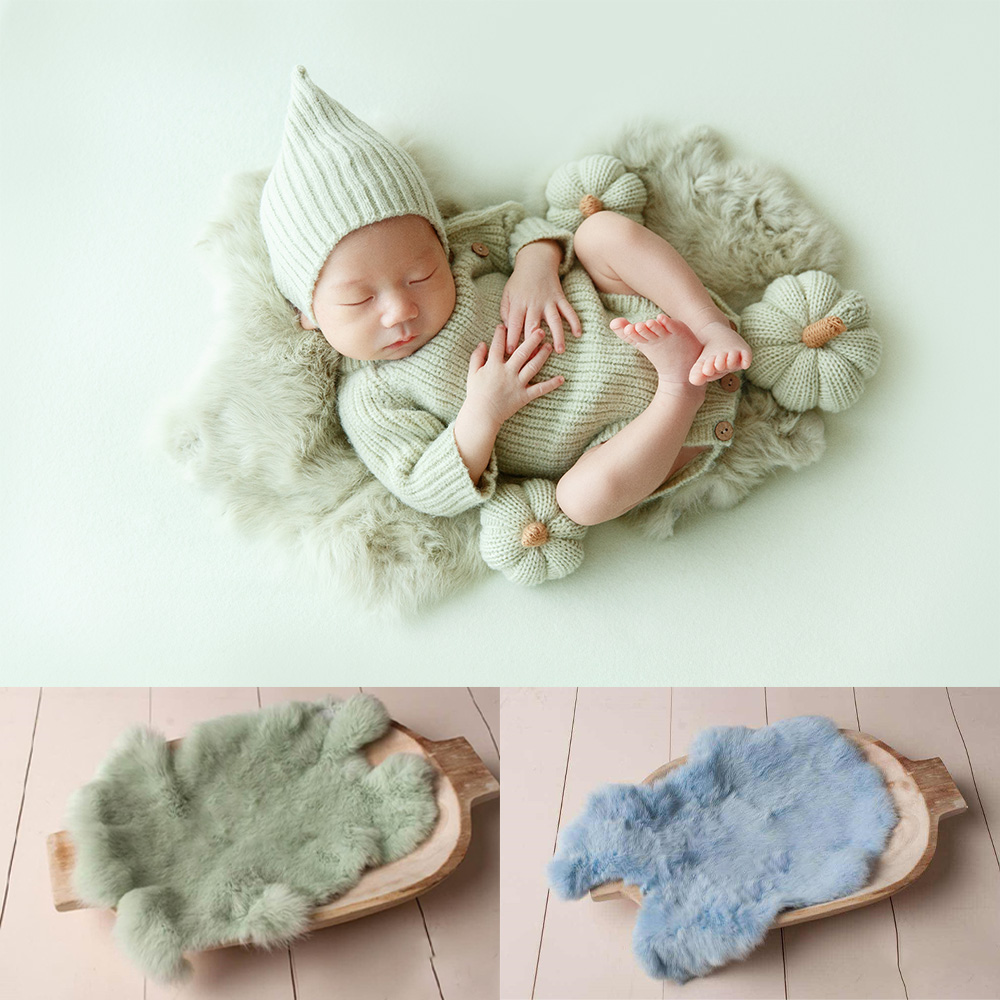 Mantas de piel de conejo de 16 colores, accesorios de fotografía recién nacido, cesta, accesorios de relleno, manta, fondo de lana de conejito, accesorios para fotos