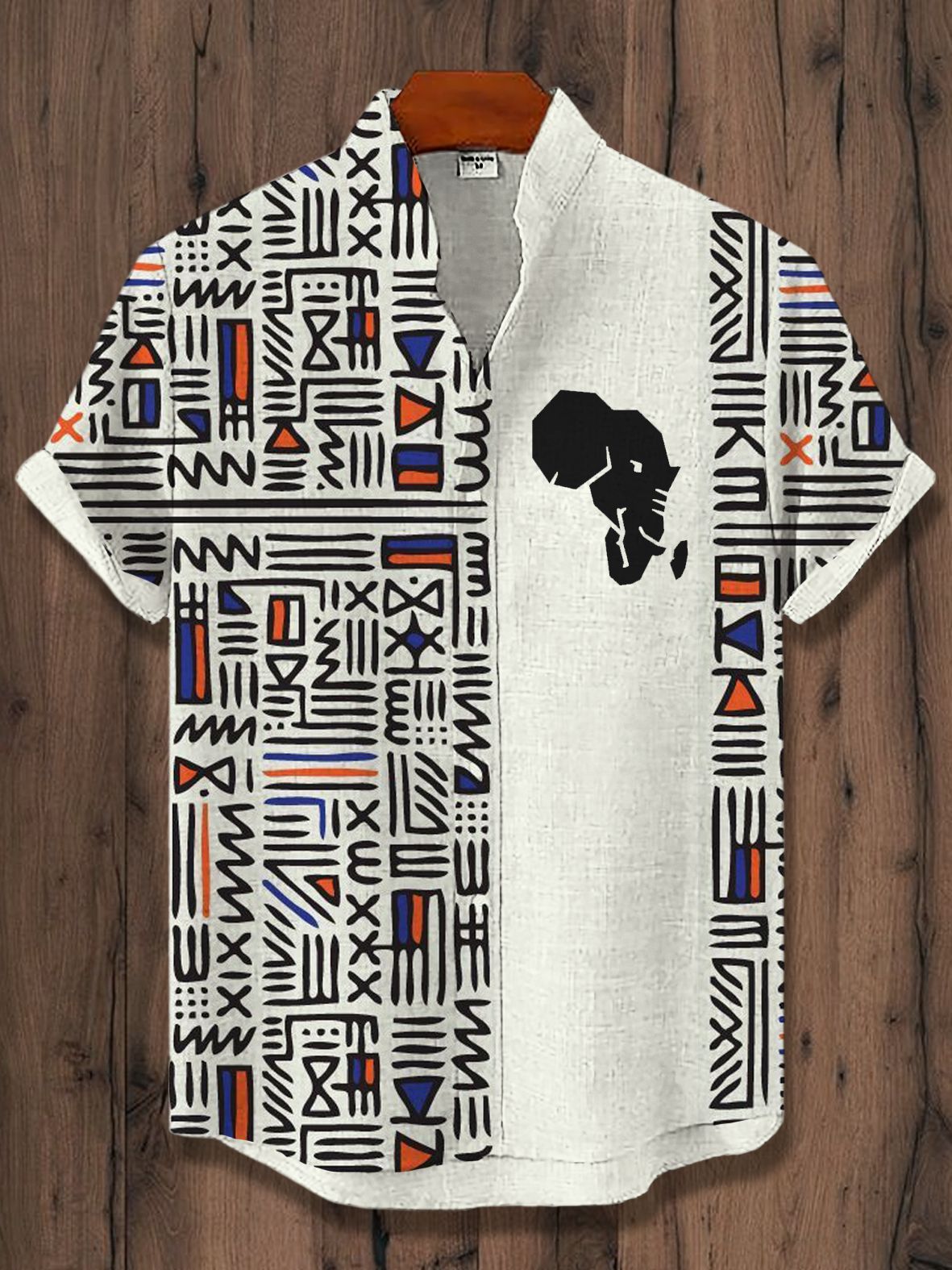 2025 Vintage afrykański styl męski Retro etniczne plemienne koszule z krótkim rękawem topy moda Casual wakacje Streetwear koszule męskie