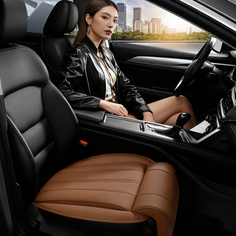 Uniwersalna nakładka/poduszka na siedzenie samochodowe ze skóry PU do BMW serii 5 F10 F11 G30 G31 E39 E60 E61 F07 F18 G38 G60, akcesoria samochodowe