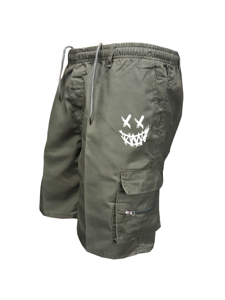 Bermudas Cargo com Estampa da Bandeira Americana, Shorts com Estampa de Águia para o Dia da Independência, Calças Curtas de Verão para Trabalho e Camping com Múltiplos Bolsos, Streetwear