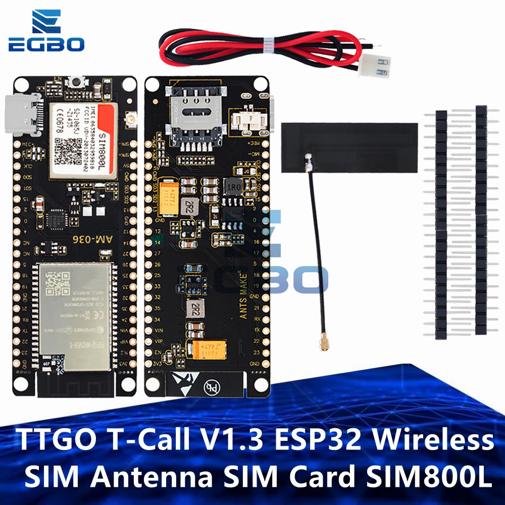 TTGO T-Call V1.3 ESP32 Беспроводной модуль SIM-антенна SIM-карта Модуль SIM800L и GSM/GPRS-антенна для Arduino