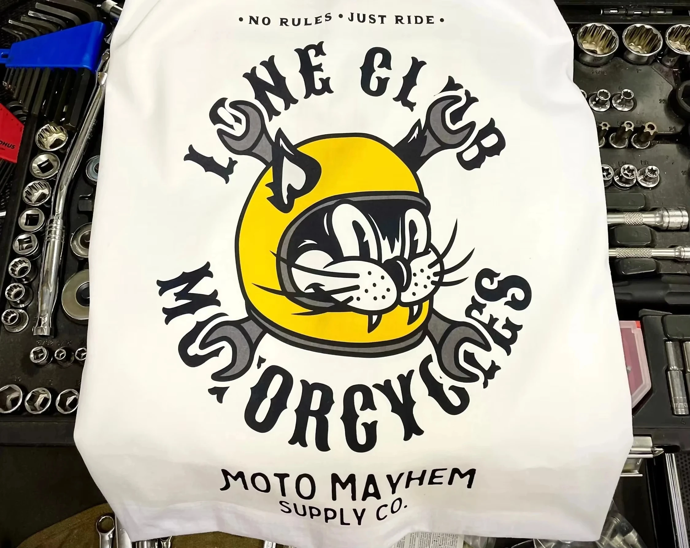 New Lone Motorcycle Club Bicycle Men's and Women's Cotton T-Shirt Fashion Large Size Top Casual Short Sleeve New Arrival T-Shirt