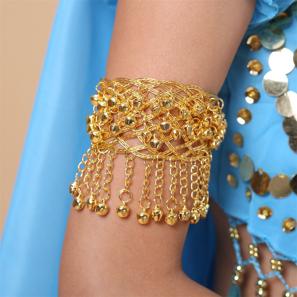 Colgantes de borla bohemios, pulsera superior, cadena de brazo, Metal, ahuecado, patrón geométrico, brazalete de brazo Retro, pulseras de cuerpo