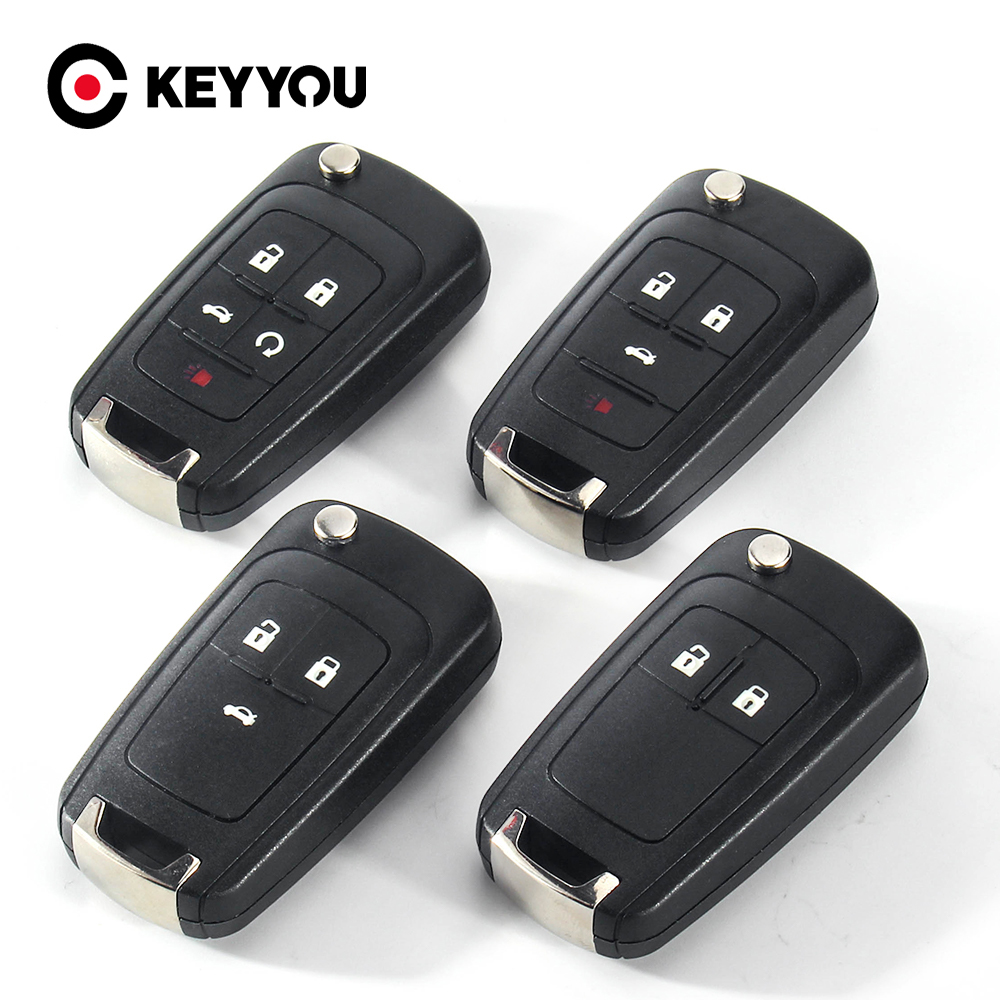 KEYYOU 10szt 2/3/4/5 Przyciski Zdalne etui Fob Pokrywa Składana obudowa klucza Pusta dla Chevrolet Lova Sail Aveo Cruze Replac