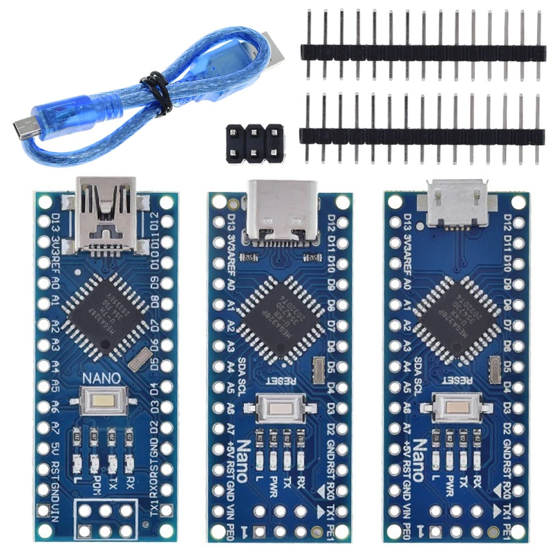 Arduino CH340 USB 드라이버 16Mhz ATMEGA328P용 부트로더 호환 나노 컨트롤러가 포함된 미니/Type-C/마이크로 USB 나노 3.0