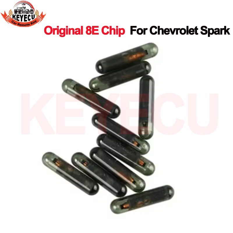 KEYECU Original y genuino vidrio en blanco ID8E 8E Chip para Chevrolet Spark Auto para Honda para Audi Auto transpondedor implonizador Chip