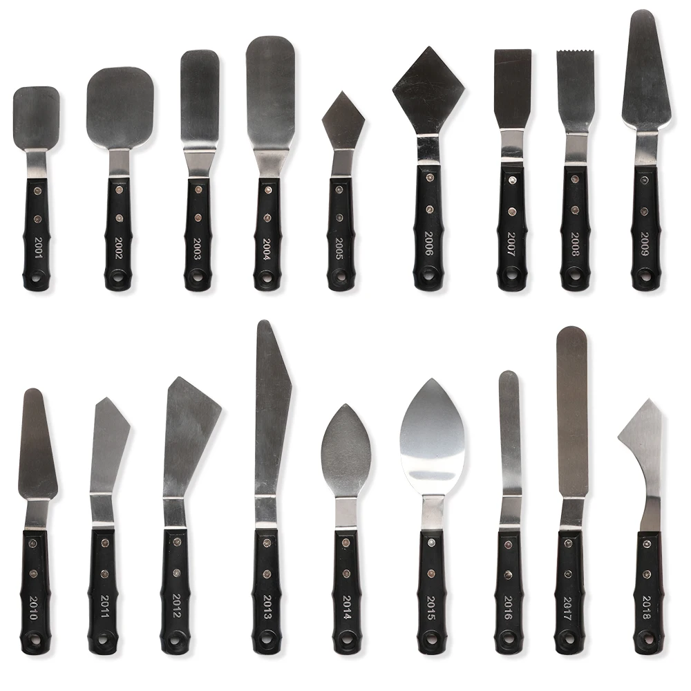 Artsecret Stainless Steel Oil Painting Scraper Mixing Palette Color Acrylic Mixing Spatula Painting Accessories Tools 2001-2018