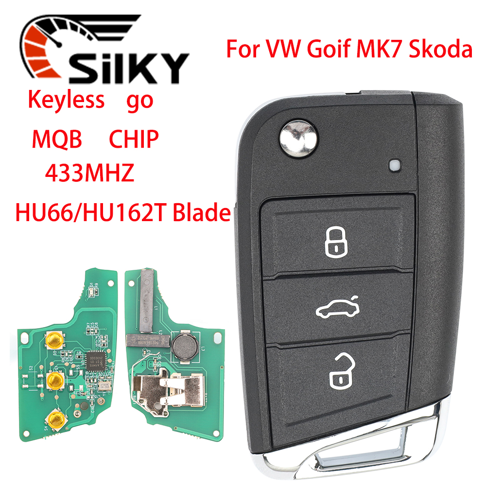 Автомобильный дистанционный ключ SilKY 433 МГц MQB48Chip для VW Seat Golf 7 MK7 Tiguan Touran Polo для Skoda Octavia A7 5G6959752AB/BB 6V0959752D