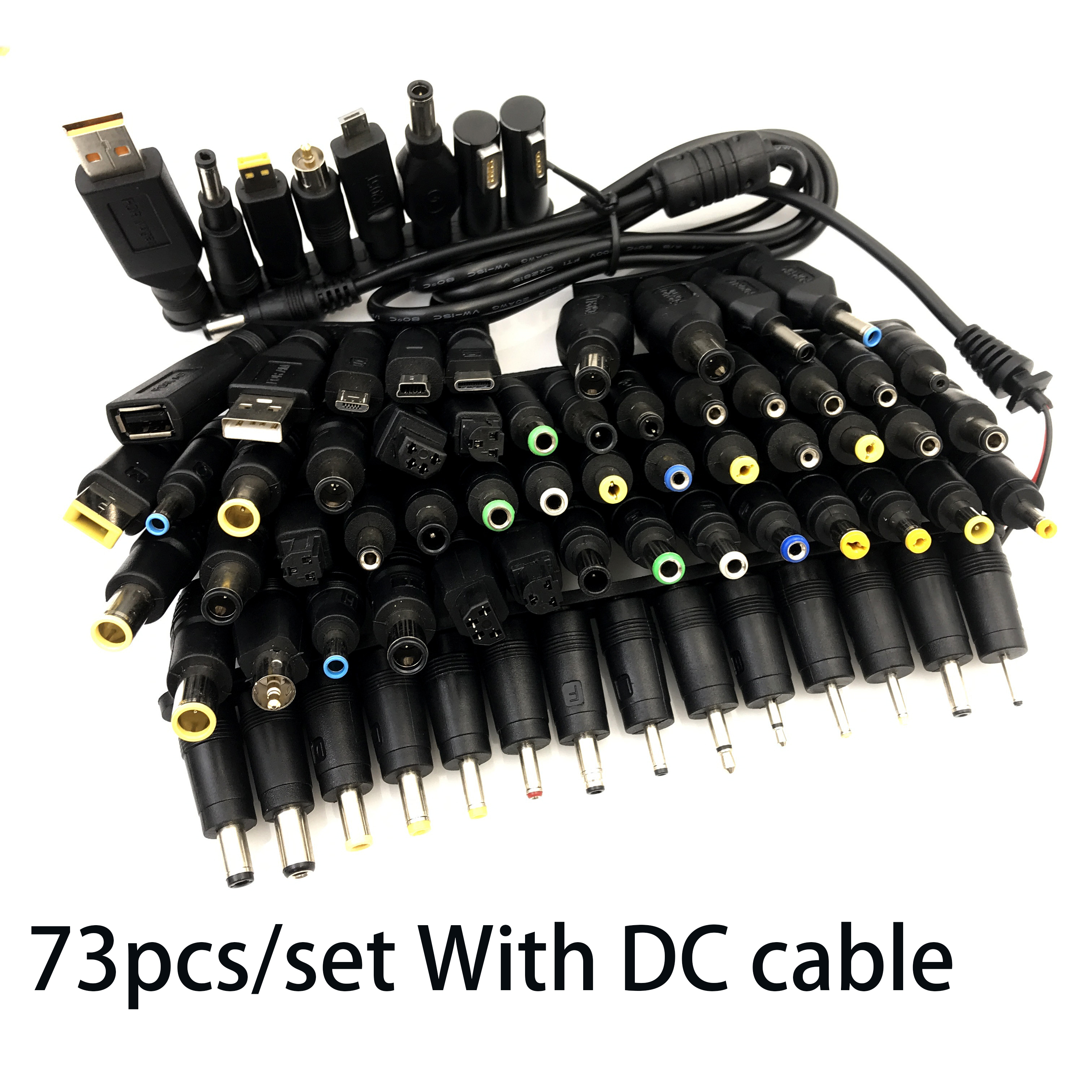 Universal stecker Gleichstrom 5,5x2,1mm 2,5mm Gleichstrom-Ladegerät zum Anschließen des Netzteils für Notebook-Laptops mit quadratischer Größe 7.4*5,0mm