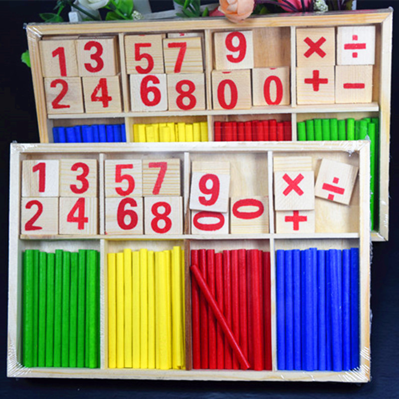 New Toddler Educational Montessori Toys Math Toy Wooden Sticks Learning Numbers Counting Calculate Interesting Toys for Children