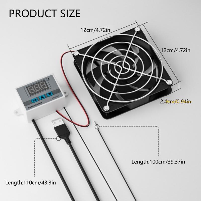 Ventilatori raffreddamento silenzioso alimentato USB da 120 mm con controllo del termostato per raffreddamento efficiente