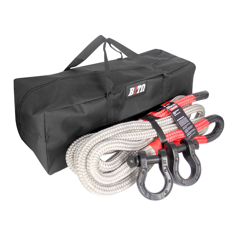 Trailer Tow Rope Kit para carro, Corda de Resgate de Emergência, mais espessa, Nylon Puxando Corda, 2 Manilha Gancho, Exterior, Off-Road, 6m, 33000lbs