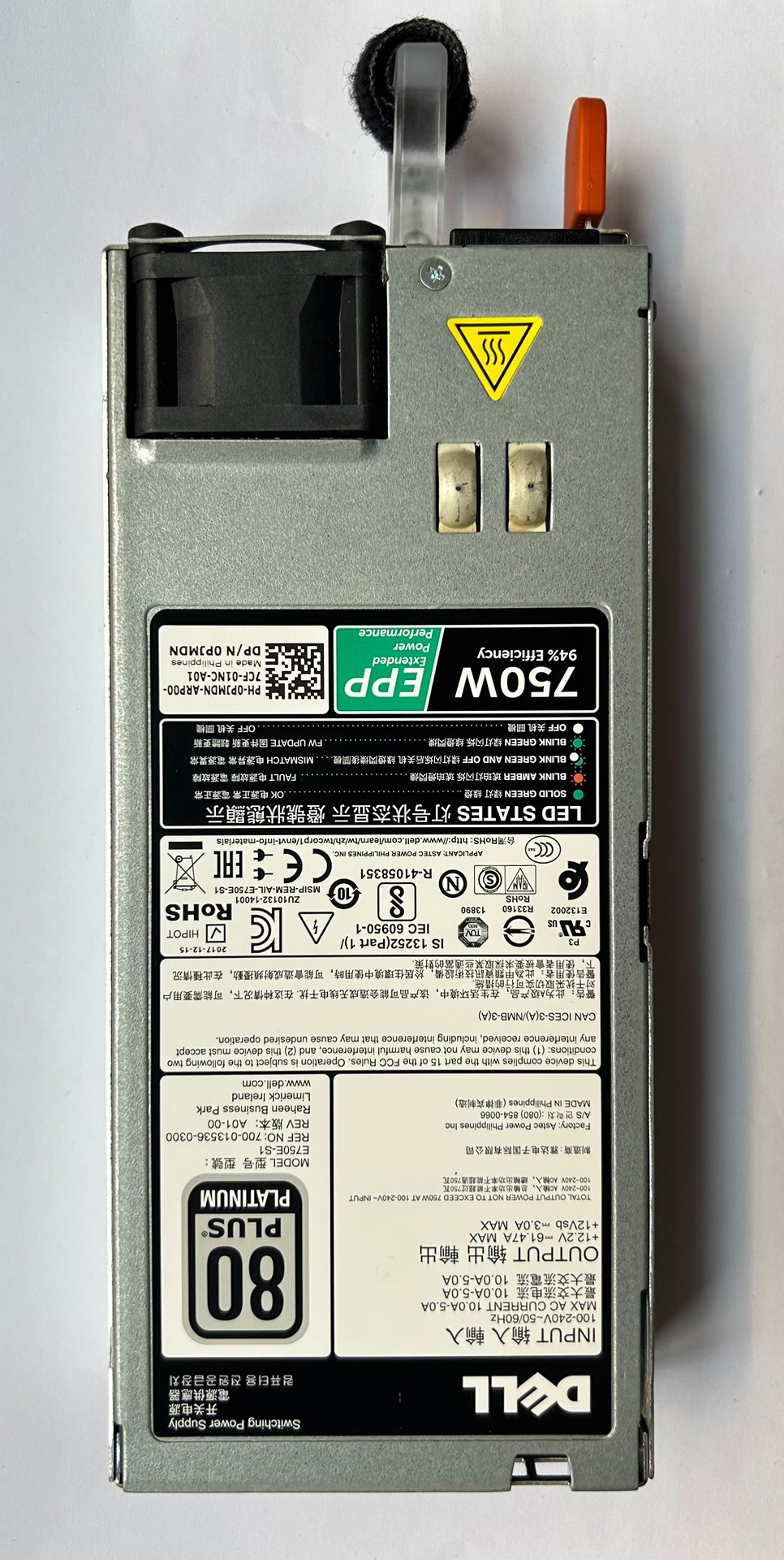Marca famosa R630/R730/R730XD/R740/R640/T630 750W