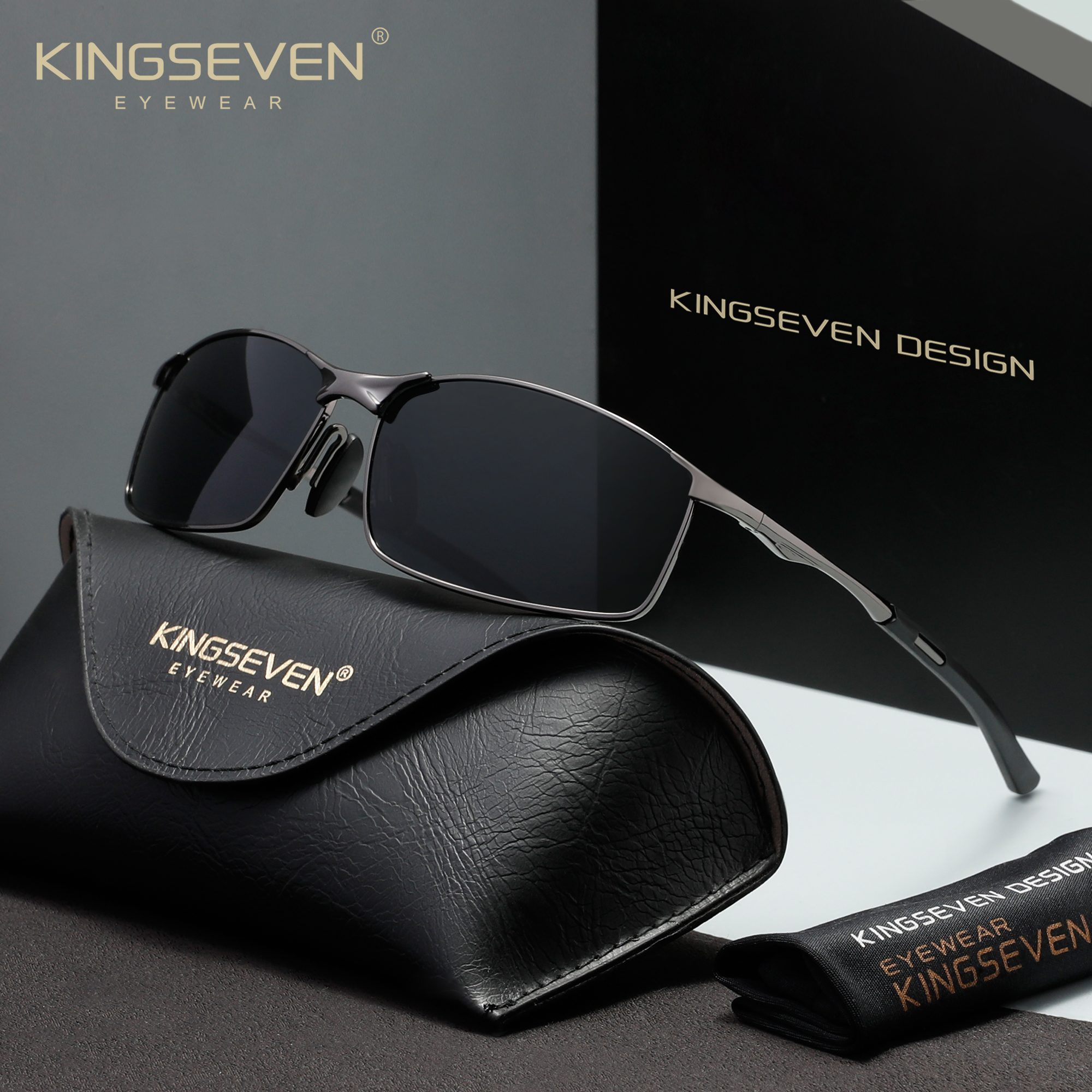 Lunettes de soleil KINGSEVEN tendance, de luxe, rétro, pour hommes et femmes, polarisées UV400, pour le cyclisme, les activités de plein air, le sport, la conduite et la pêche