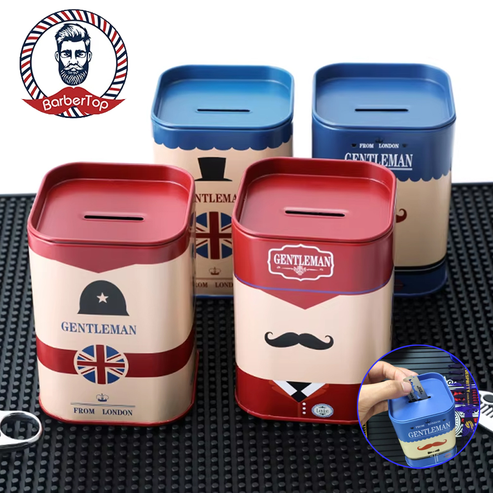 Retro Barber Shop Safety Razor Blade Disposal Container Case – Aufbewahrungsbox für scharfe Klingen