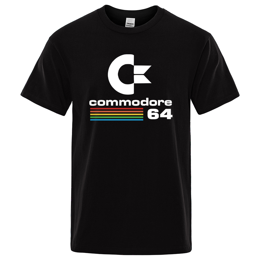 Men T-shirts 2026 Summer Commodore 64 Print T Shirt C64 SID Amiga Retro Cool Design Street Short Sleeve Top Tee Cotton Clothing