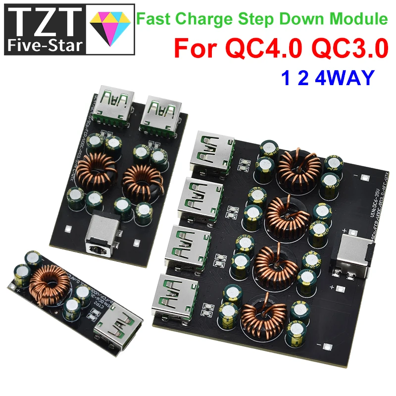 Адаптер быстрой зарядки QC4.0 QC3.0 1 2 4 Way USB Type-C