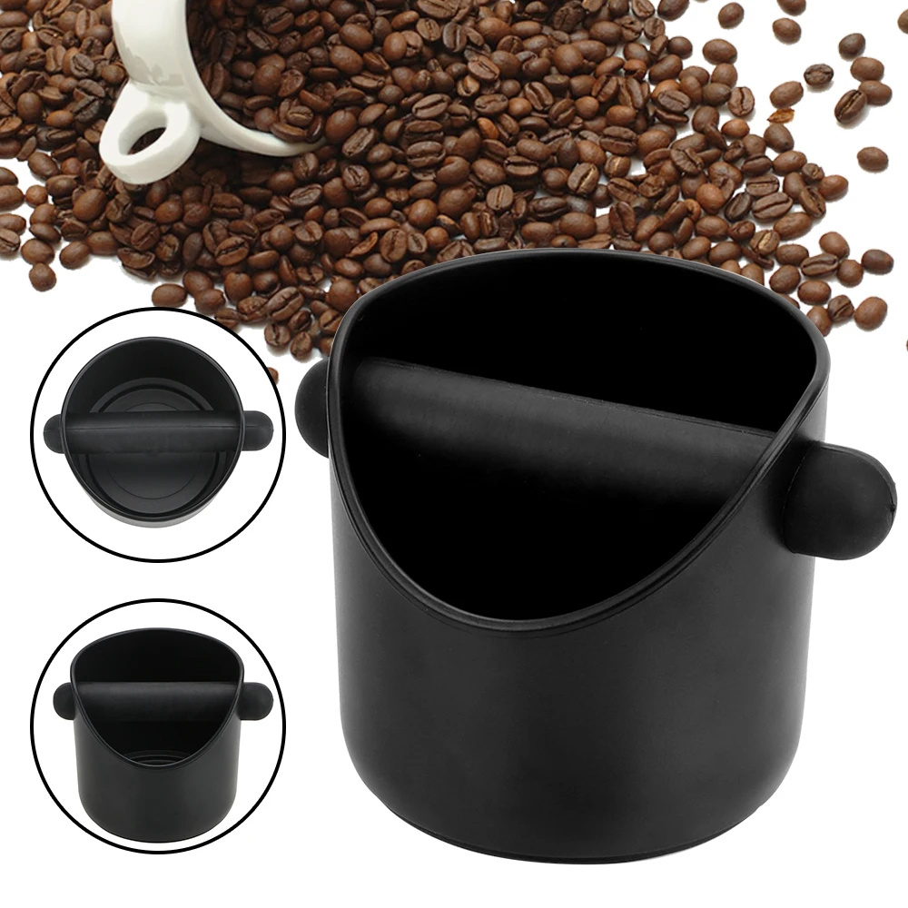 Caixa de batida de café absorvente de choque, Espresso antiderrapante para café com barra de batida removível, Moer Waste Bin