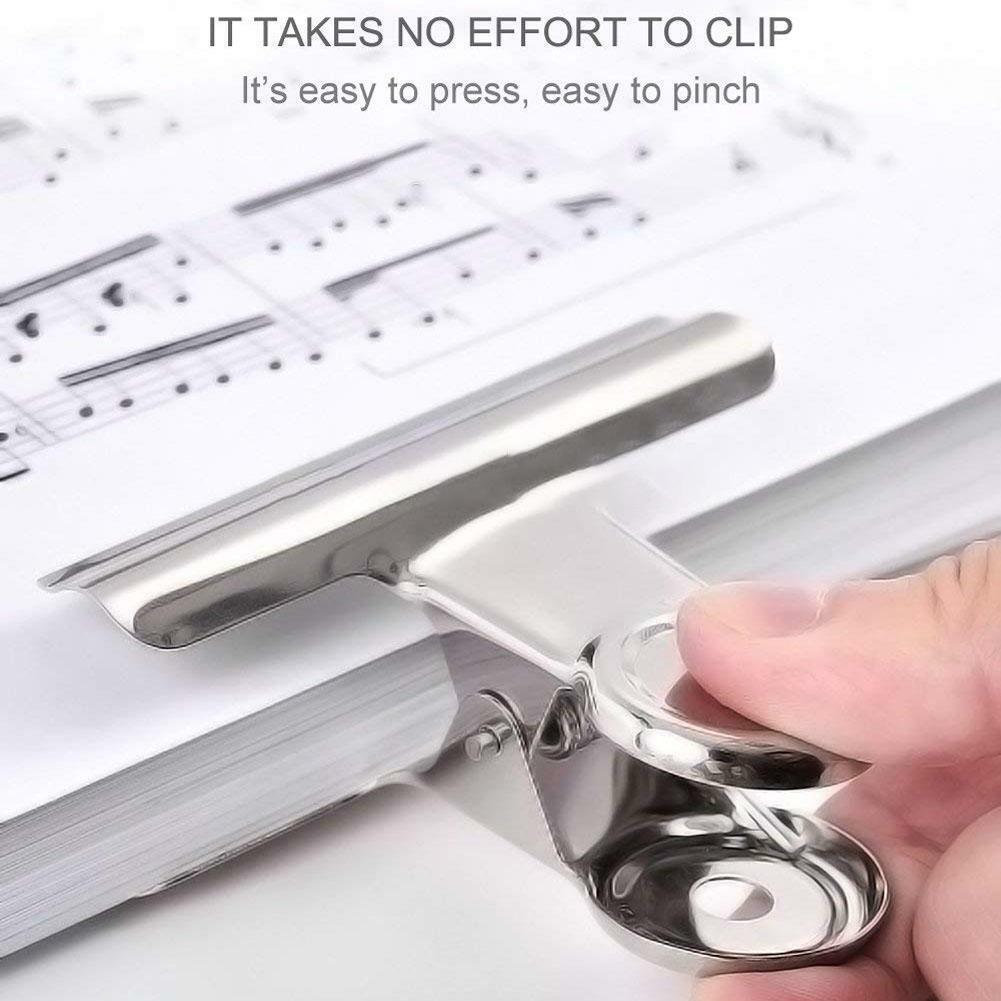 Binder Spring Clips Stainless Steel Multi-Functional Metal Clamp Paper Clips Strong Binder School Office Home Stationery Supplie