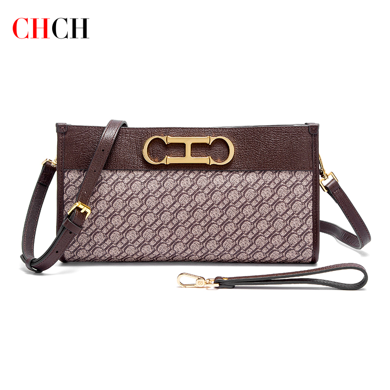 CHCH Crossbodytas Nieuwe retro koeienhuid lederen gesplitste zakelijke handtas portemonnee