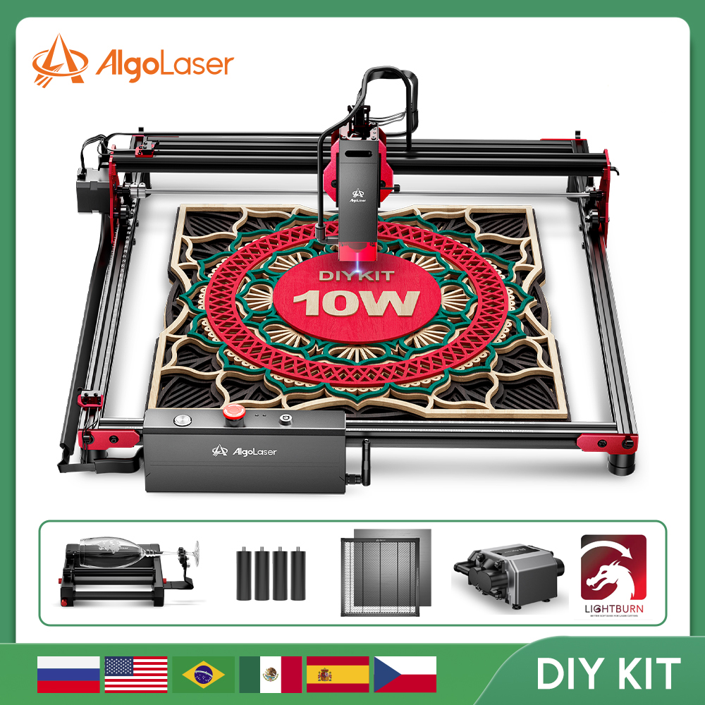 AlgoLaser Offline Verbinding Lasergraveerder Cutter Voor Bigginner12000mm/Min 10W DIY Houtbewerking Lasergravure Snijmachine