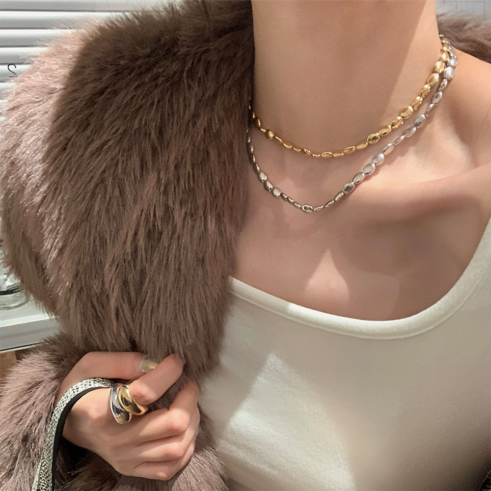 แฟชั่นสร้อยคอทองแท้18K ทำจากโลหะผสมสำหรับผู้หญิงของขวัญสำหรับงานเลี้ยงเครื่องประดับ