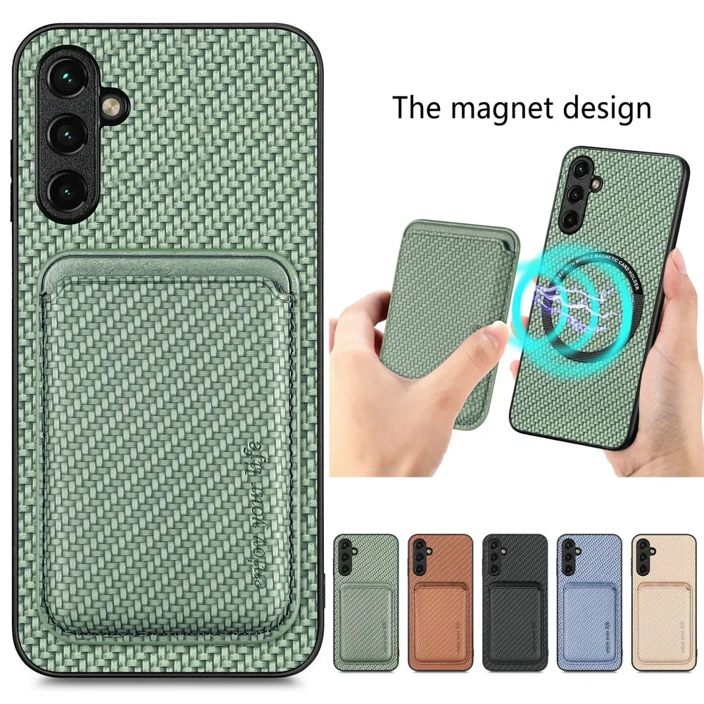 Étui en cuir 2-en-1 détachable avec porte-cartes et coque magnétique pour Samsung Galaxy A57 A17 A55 A54 A35 A36 A56 5G A16 A54 A37 A14 A15 A06