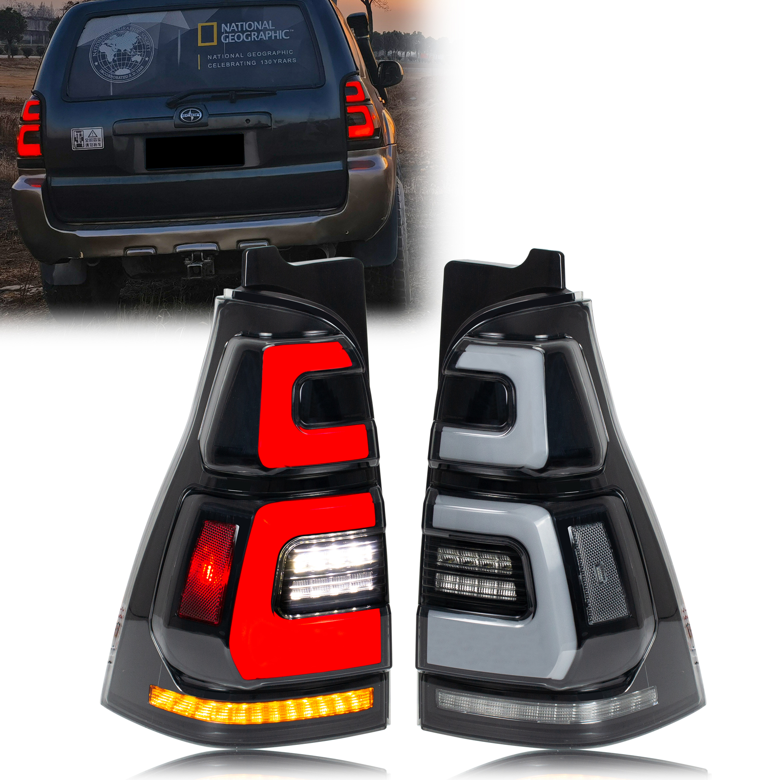 Luces traseras LED para Toyota 4Runner 2003-2009 4th Gen TRD SR5 animación de arranque secuencial señal de giro conjunto de lámparas traseras