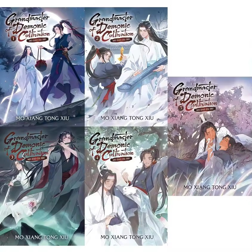 5 książek/zestaw Angielskie powieści fantasy Grandmaster of Demonic Cultivation Mo Dao Zu Shi Powieść Tom. Komiks Angielski Manga Powieść (1-5)