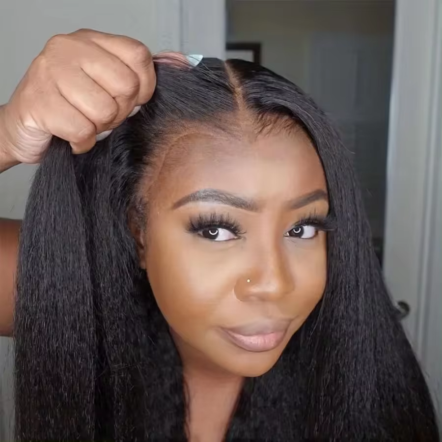 Klaar Om Te Dragen Lijmloze Rechte Pruik Menselijk Haar Voorgesneden 4X4 Hd Kant Sluiting Pruik Pre Geplukt 180% Dichtheid Pruik Remy Hair 34 36 Inch