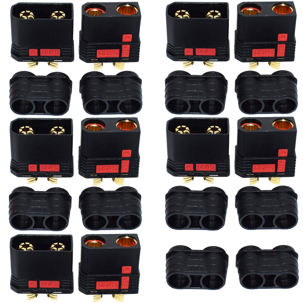 QS8-S Heavy Duty Battery Connector Anti-Spark Gold Connector Large Power Plug for RC Plant protection drone Car Model