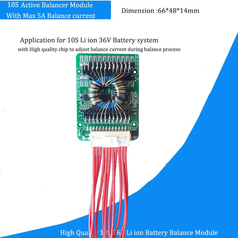Équilibreur ou égaliseur actif 10S, module d'équilibre de batterie articulation ion 36V avec courant 5A, haute qualité
