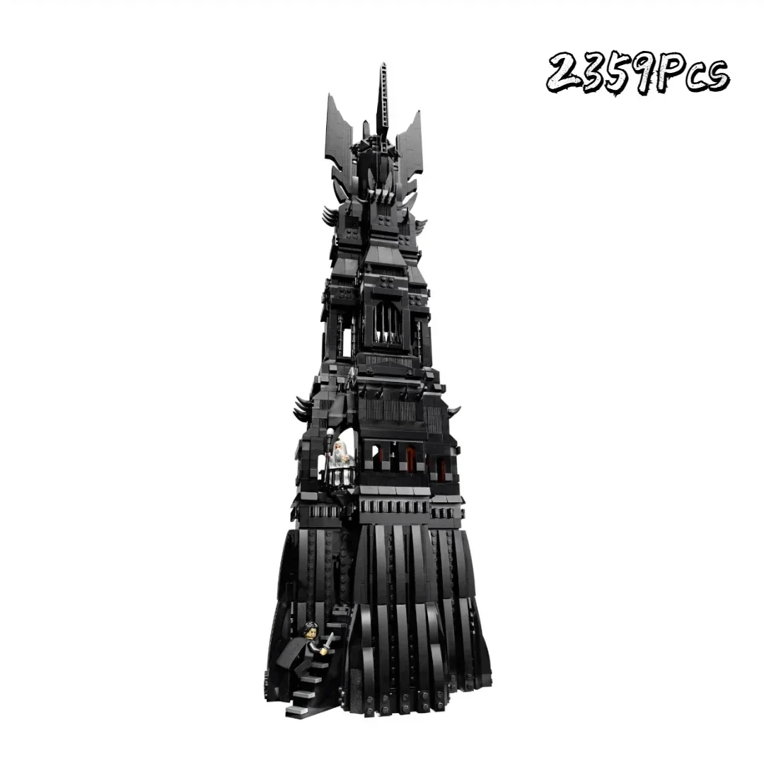 AUF LAGER 2359 Stück Black Tower kompatibel mit 10237 Heimdekorationen Blöcke Ziegelsteine Lernspielzeug Geburtstagsgeschenke für Jungen 18010