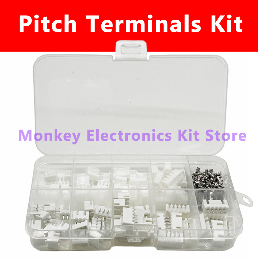 Kit d'en-tête de boîtier en plastique, connecteur CriAJWire, pas politiquement, prise mâle et femelle, JST, PH, 230mm, XH, 2.0mm, 2 broches, 3 broches, 2.54 broches, boîte de 4/5 pièces