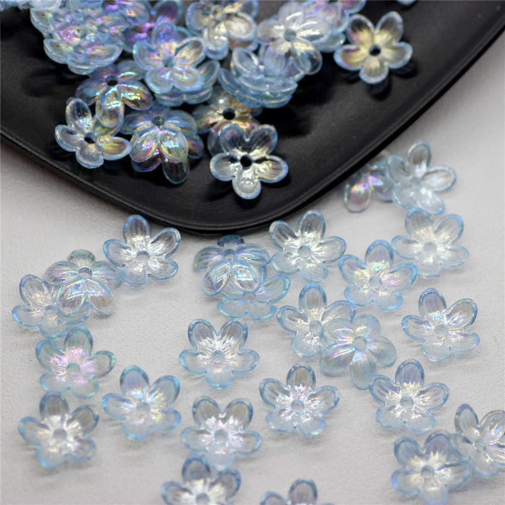 50 pz 12mm moda petalo fiore perline acrilico smerigliato fiore perline bowknot cravatta per bottoni cucito fai da te risultati materiali fai da te
