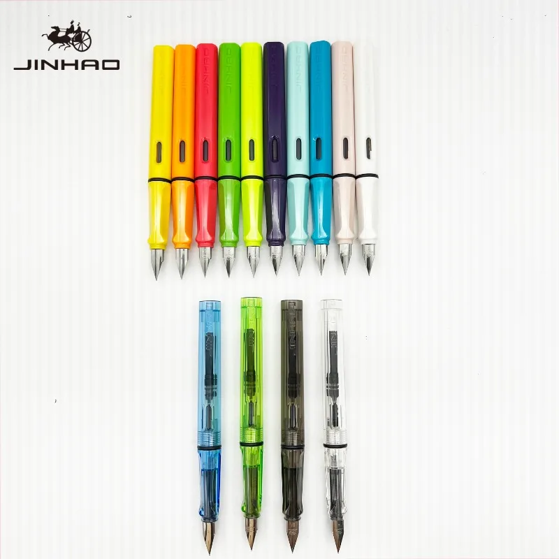 JINHAO 619 stylo plume coloré étudiant F EF stylo à encre de haute qualité stylo de calligraphie papeterie fournitures de bureau scolaire
