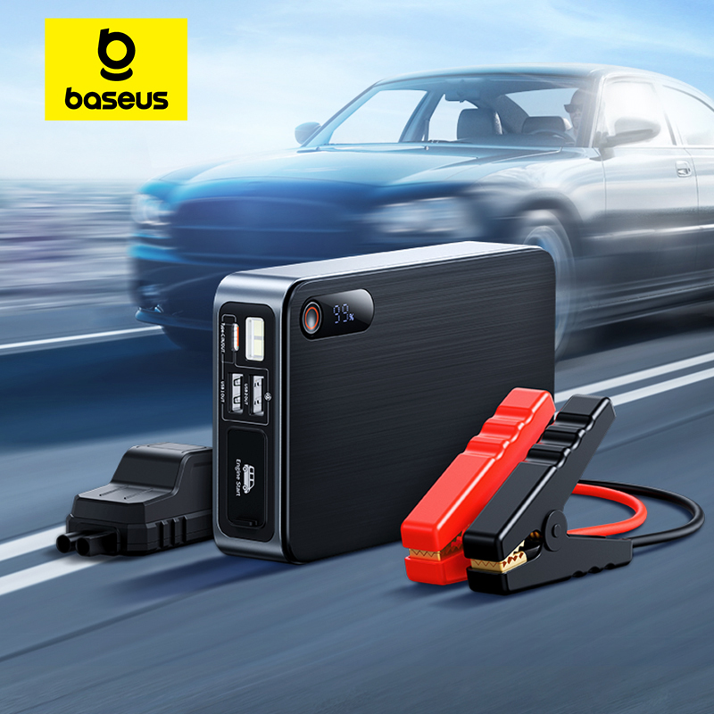 Baseus 1200A urządzenie do awaryjnego uruchamiania awaryjnego samochodu Power Bank 12000mAh przenośna stacja akumulatorowa do awaryjnego uruchamiania samochodu 2.5L/6L
