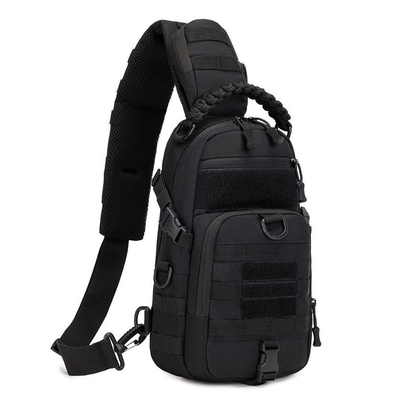THURAM Borsttas Reistas Crossbody Tas Tactische Messenger Bag voor Heren Nylon Militaire Sling Rugzak MOLLE Systeem