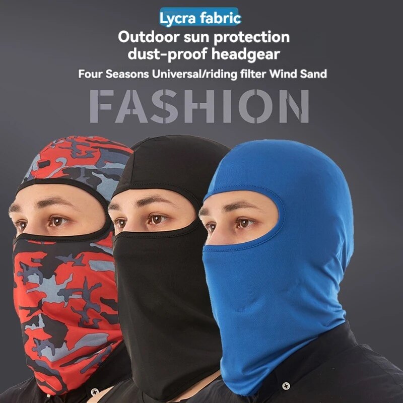 Sport-Sonnenschutzmaske aus Eisseide, winddicht, staubdicht, maskierte Kapuze, Reit-Kopfbedeckungen, Sport-Bandana, atmungsaktive Reitmasken