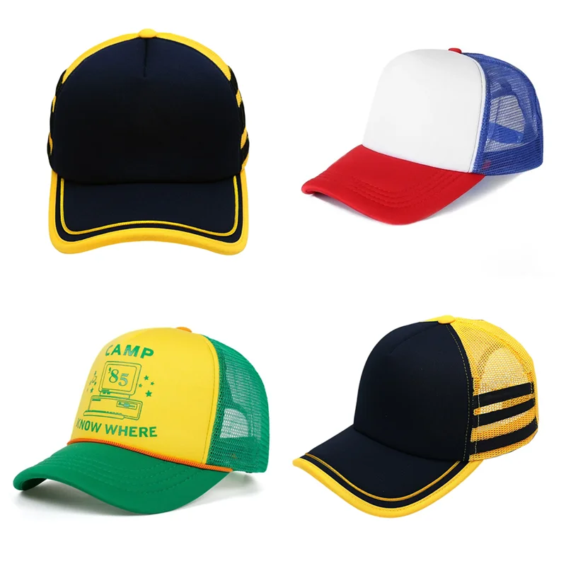 New Stranger Hat Cosplay Dustin Baseball Cap Mesh Thinking Hats Henderson Unisex Adjustable TV Party Accessories