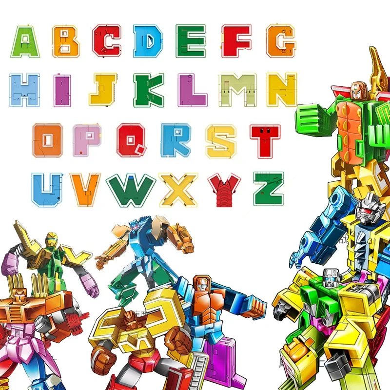26 Chữ Cái Đồ Chơi Học Tập Learnable Từ Transformable Combinable Người Máy Bảng Chữ Cái Đồ Chơi Cho Trẻ Em Quà Tặng Học Chơi Robot Đồ Chơi Quà Tặng