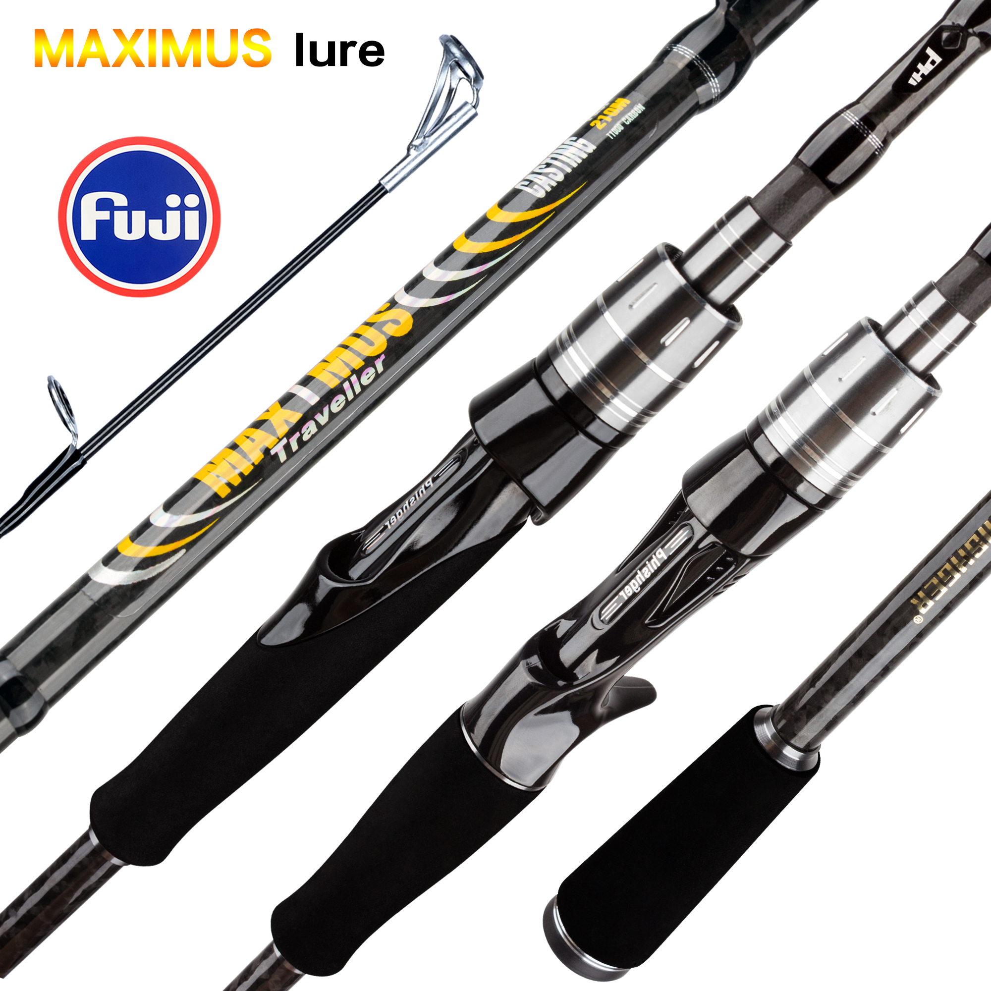 MAXIMUS przynęta wędka 1.8m 2.1m 2.4m 2.7m 3.0m 30T Carbon Spinning Baitcasting FUJI Guide Travel Casting 3-35g L/M/MH BIUTIFU