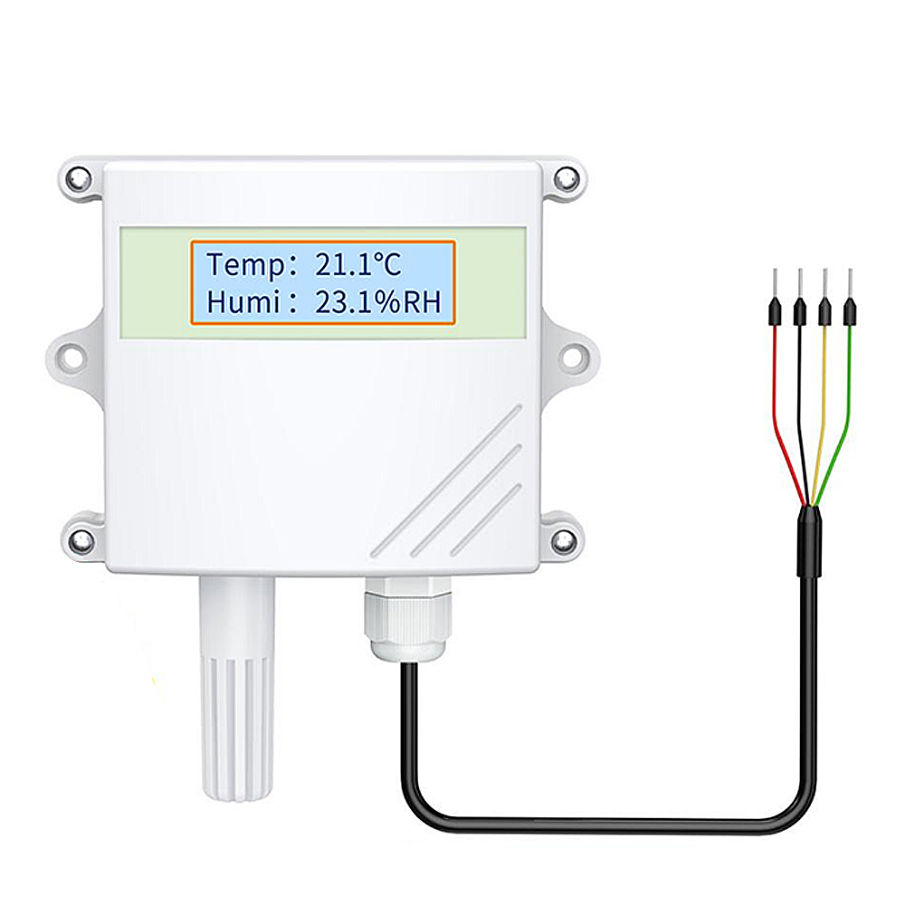 Pantalla LCD Sensor de temperatura y humedad sonda SHT40 Detector montado en la pared sensores transmisores impermeables RS485 OEM 1M 3M 10M