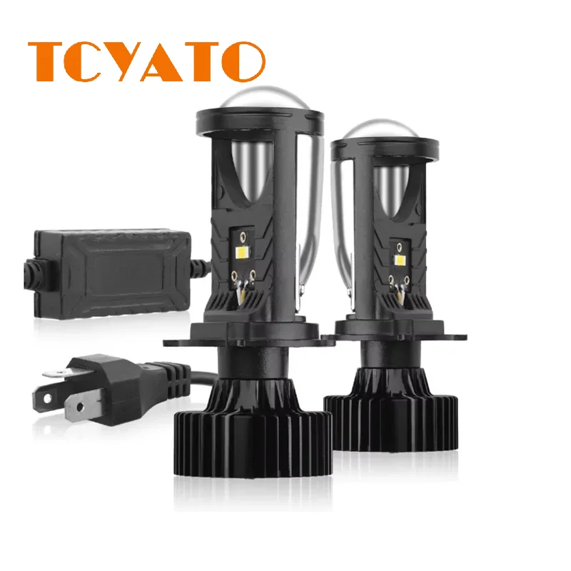 TCYATO Y6D Линзованная светодиодная фара H4, универсальная, 12В, автомобильная фара дальнего света, интегрированная фара типа Y7, универсальная лампа для автомобиля и мотоцикла