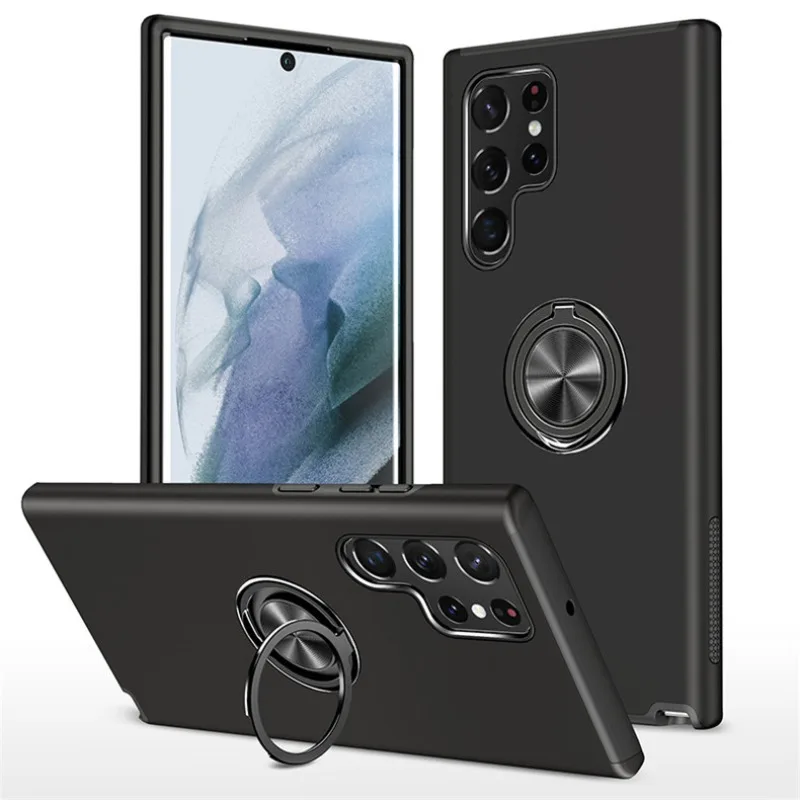 Telefoonhoesje met ringhouder voor Samsung Galaxy S26 S25 S24 Ultra S23 FE S22 S21 Plus A57 A37 A17 A07 A15 A35 A55 A16 A06 A36 A56
